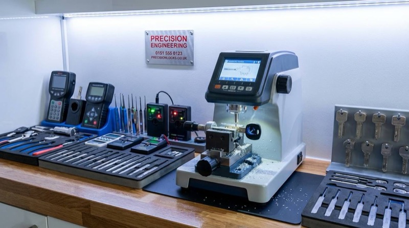 Professional key cutting workshop