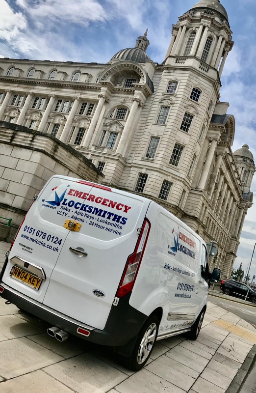 NW Locks van outside the Port of Liverpool Building