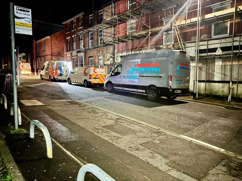 NW Locks van on a late night emergency callout