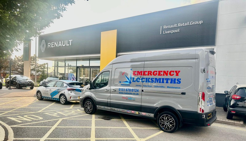 NW Locks van at Renault Retail Group Liverpool